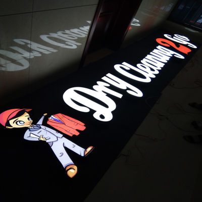 লাইট বক্স আকৃতি বিজ্ঞাপন চ্যানেল চিঠি সাইন UV প্রিন্টিং 3D আলোকিত UL