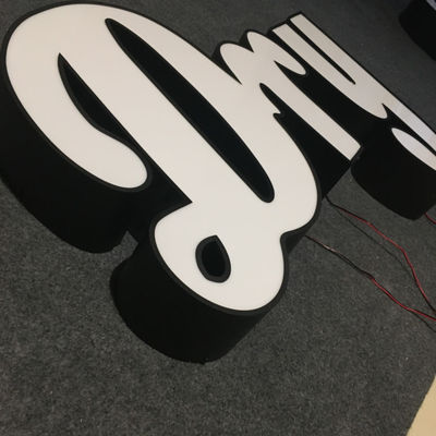 লাইট বক্স আকৃতি বিজ্ঞাপন চ্যানেল চিঠি সাইন UV প্রিন্টিং 3D আলোকিত UL