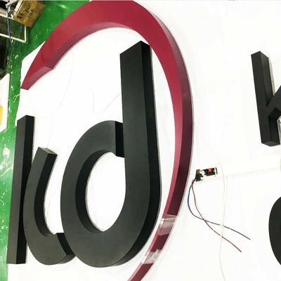 বিল্ডিং ফ্যাকেড 3d ব্যাকলিট লেটার সাইন 6500K