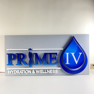 20mm ব্যাকলিট স্টেইনলেস স্টীল অক্ষর SMD 5050 LED আলোকিত সাইন বোর্ড