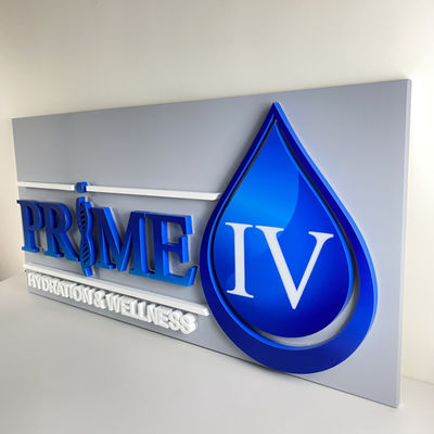 20mm ব্যাকলিট স্টেইনলেস স্টীল অক্ষর SMD 5050 LED আলোকিত সাইন বোর্ড