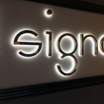 20-120mm স্টেইনলেস স্টীল লোগো সাইন চ্যানেল লেটার ব্যাকলিট UL