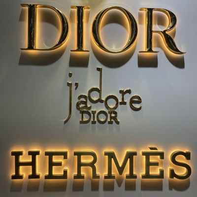 OEM ODM ব্যাকলিট লেটার সাইন এক্রাইলিক গ্লো সাইন বোর্ড মিরর ফিনিশ