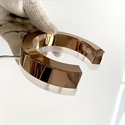 রোজ গোল্ড মিরর ব্যাকলিট স্টেইনলেস স্টীল অক্ষর অ্যান্টি রাস্ট ব্যাকলিট মেটাল সাইন