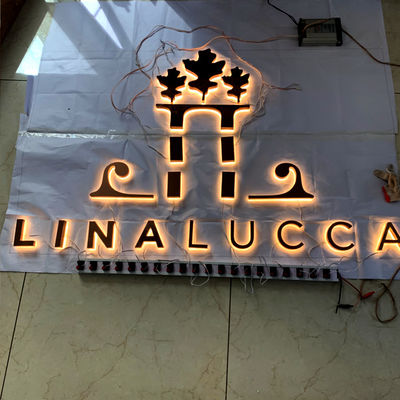 ই এম ইলুমিনেটেড লাইটেড চ্যানেল লেটার সাইন ব্যাকলিট মিরর পোলিশ