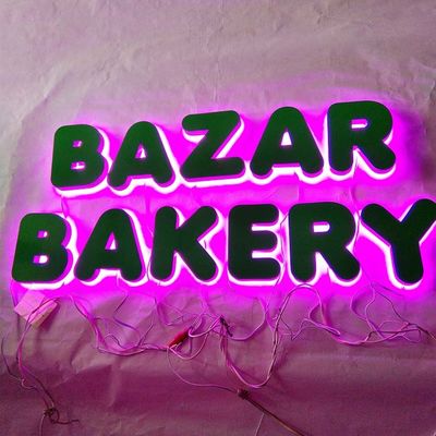 ব্যবসার জন্য আউটডোর 3D আলোকিত LED ব্যাকলিট লেটার সাইন লোগো