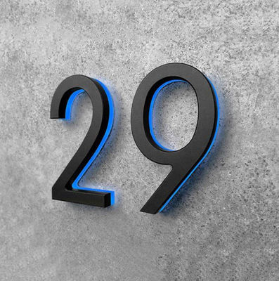 গোল্ড মিরর হাউস নম্বর সাইন হোটেল ডোর নম্বর প্লেট DC12V