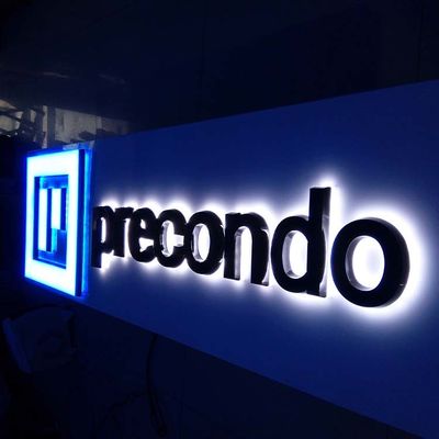 শপফ্রন্ট ট্রান্সলুসেন্ট এক্রাইলিক ব্যাকলিট লেটারস সাইন 40 সেমি কোম্পানির জন্য