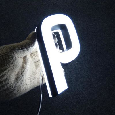 ডাবল ফেস লাইটিং এলইডি এক্রাইলিক লেটার স্টেইনলেস স্টিল লেটারিং সাইনেজ AC110V-240V