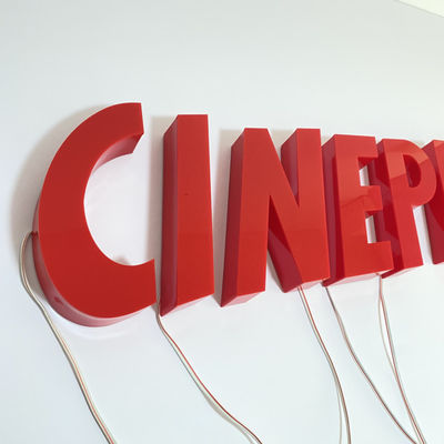 আউটডোর স্টোর আলোকিত LED এক্রাইলিক অক্ষর সাইন 12V DC