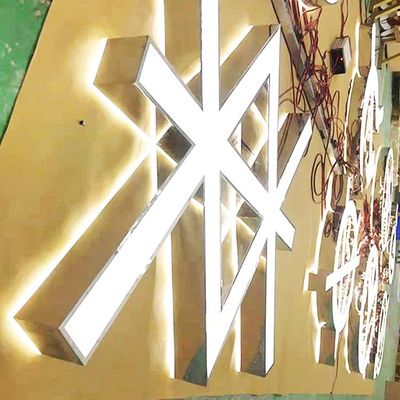 স্টেইনলেস স্টীল লোগো দৈত্য লাইট আপ অক্ষর ইভেন্ট সিই ROHS জন্য চিহ্ন