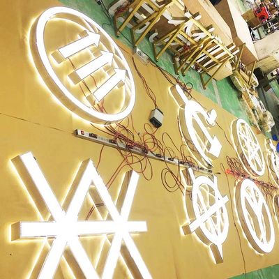 স্টেইনলেস স্টীল লোগো দৈত্য লাইট আপ অক্ষর ইভেন্ট সিই ROHS জন্য চিহ্ন