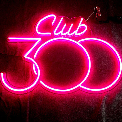 এক্রাইলিক LED নিয়ন সাইন ওয়াল মাউন্ট পিঙ্ক নিয়ন লাইট সাইন 12VDC