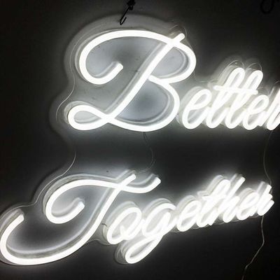 সাদা রঙের LED নিয়ন সাইন বেটার টুগেদার 12VDC