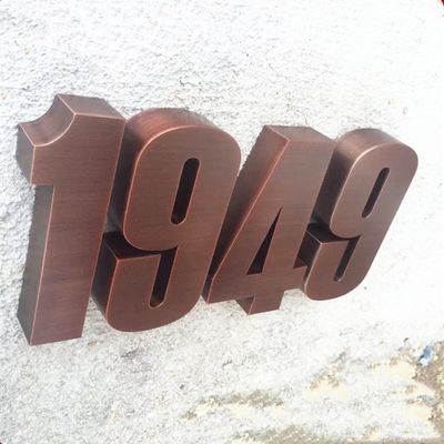 স্টিল হাউস ভিনটেজ মেটাল অক্ষর এবং সংখ্যা চিহ্ন অ্যান্টি অ্যাসিড UL