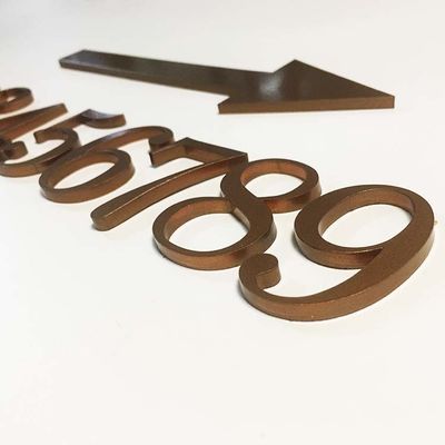 ফ্ল্যাট কাট আউট এক্রাইলিক চিঠি সাইন সলিড এক্রাইলিক ডোর নম্বর সাইন সিই ROHS