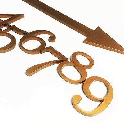 ফ্ল্যাট কাট আউট এক্রাইলিক চিঠি সাইন সলিড এক্রাইলিক ডোর নম্বর সাইন সিই ROHS