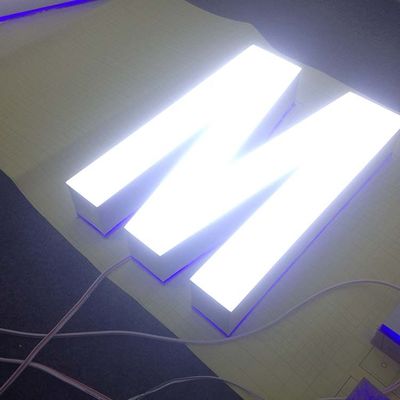 দোকানের জন্য ওয়াল মাউন্ট 3-5 মিমি এক্রাইলিক স্টোরফ্রন্ট সাইন ফ্রন্ট লিট চ্যানেল লেটার