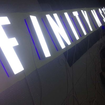 দোকানের জন্য ওয়াল মাউন্ট 3-5 মিমি এক্রাইলিক স্টোরফ্রন্ট সাইন ফ্রন্ট লিট চ্যানেল লেটার