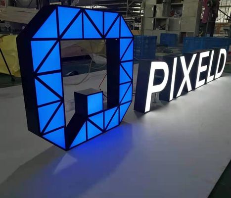 ব্যাকলিট মেটাল লেটার্স স্টোরফ্রন্ট সাইন 10 সেমি পুরুত্বের দোকান সজ্জা