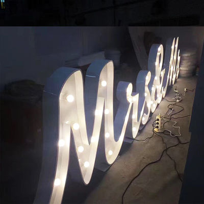 বিবাহের সজ্জা মার্কি চিঠি সাইন মেটাল আঁকা সিই ROHS