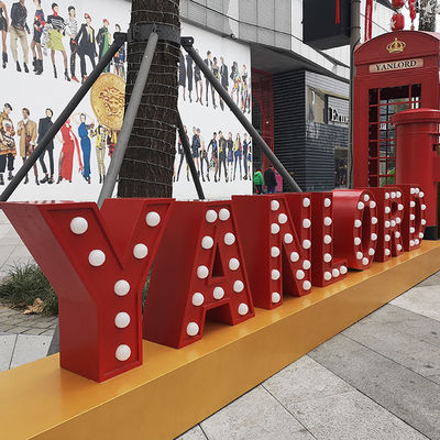 আউটডোর ইলুমিনেটেড জায়ান্ট মার্কি লেটারস লাইট ইলেক্ট্রোপ্লেটিং