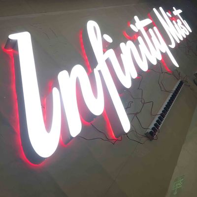 আউটডোর কাস্টম লেজার কাট মেটাল লোগো সাইন লাইট আপ সাইন বোর্ড হাইস্প্যান