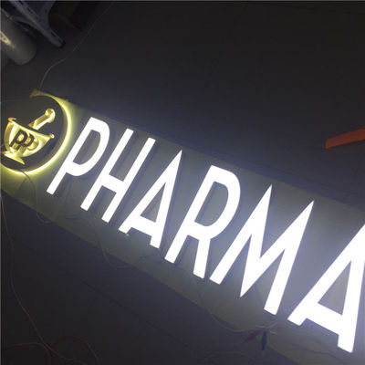 আউটডোর কাস্টম লেজার কাট মেটাল লোগো সাইন লাইট আপ সাইন বোর্ড হাইস্প্যান