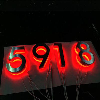 Rgb আউটডোর 3d লেটার সাইন Led Door Number Led Backlit House Number