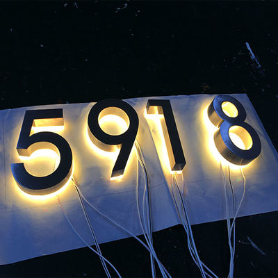 Rgb আউটডোর 3d লেটার সাইন Led Door Number Led Backlit House Number