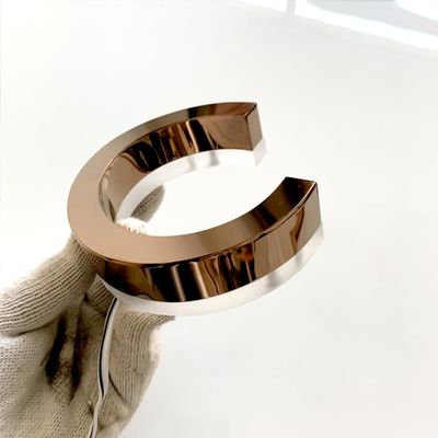 আউটডোর লাইট আপ 3d লেটার সাইন এক্রাইলিক লেটারিং সাইনেজ 304# স্টেইনলেস স্টিল 3 সেমি