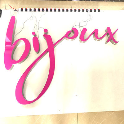 ODM বিল্ডিং কার্সিভ অক্ষর 3d অক্ষর সাইন মেটাল আলোকিত বোর্ড এক্রাইলিক