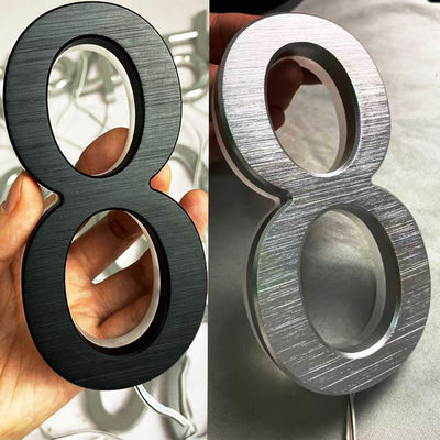 বিজ্ঞাপন 3D এক্রাইলিক ব্যাকলিট চিঠি সাইন কালো আঁকা 12cm বেধ