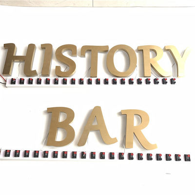 HIGHSPAN রেস্টুরেন্ট সাইন বোর্ড স্টেইনলেস স্টীল ব্যাকলিট সিই ROHS