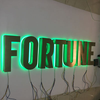 বিল্ডিং RGB চ্যানেল লেটার সাইন স্টেইনলেস স্টীল আলোকিত