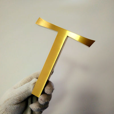 ইন্টেরিয়র অফিস ডোর মেটাল লেটার সাইন পালিশ ব্রাশড SS304 ইলেকট্রো প্লেটিং