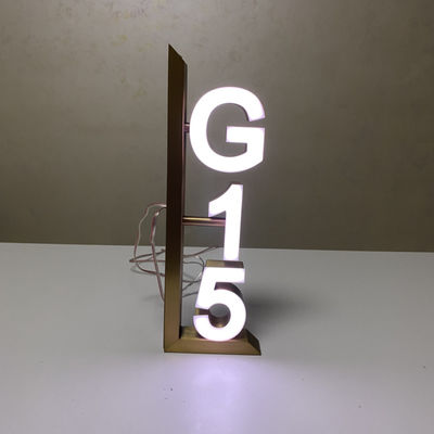 আলোকিত 304 স্টেইনলেস স্টীল অক্ষর মেটাল ঠিকানা চিহ্ন পালিশ ব্রাশ