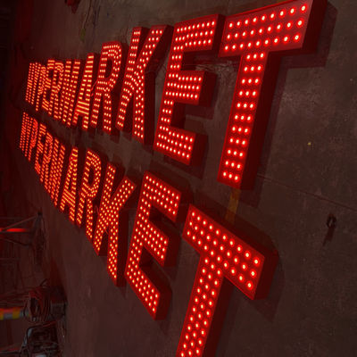 পাঞ্চড হোল লাইট আপ LED চ্যানেল লেটার্স আউটডোর জায়ান্ট ওয়াটারপ্রুফ IP67