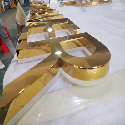 গড়া খুচরা দোকানের লোগো 3D চিঠি সাইন 3cm-15cm গভীরতা