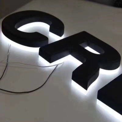 হোয়াইট লাইটিং মেটাল শপফ্রন্ট সাইনেজ চ্যানেল লেটার সাইন ব্যাকলিট সিই ROHS