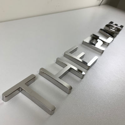 কাস্টমজিড স্টোরফ্রন্ট সিলভার মিরর 3D লেটার সাইন ব্যাকলিট ফ্রন্টলিট