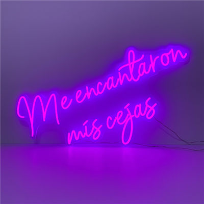 বেগুনি নমনীয় LED নিয়ন সাইন ওয়াল মাউন্ট করা আলোকিত 51200 ঘন্টা